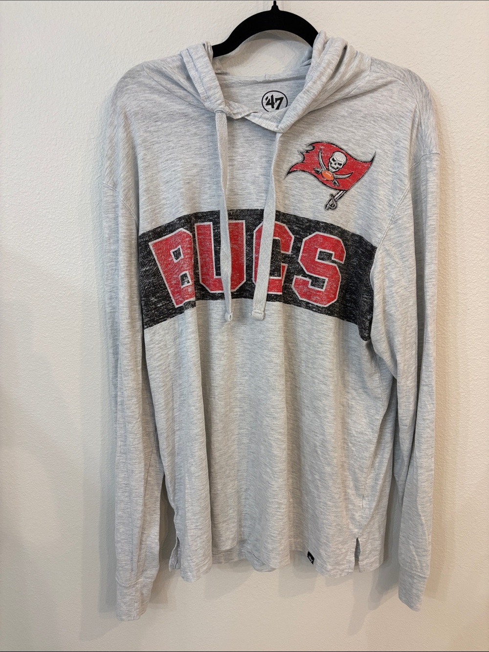 '47 Tampa Bay Buccaneers Gray Red Graphic Hoodie